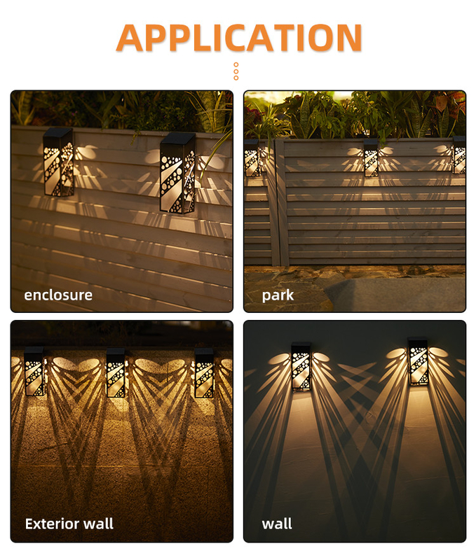 Luz solar de la pared del rectángulo de alta calidad de la prenda impermeable IP65 para la decoración al aire libre