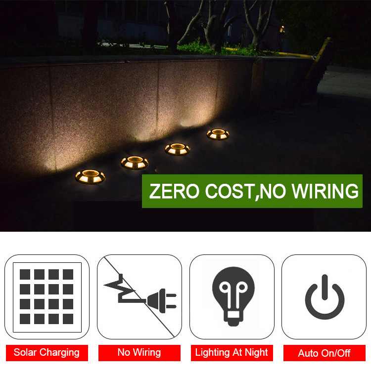 Luces solares del piso de la luz solar de aluminio de la cubierta de la prenda impermeable para la decoración del enemigo del camino