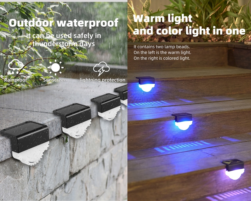 El jardín solar impermeable IP65 enciende la mini luz al aire libre de la cerca de la decoración para la escalera del parque