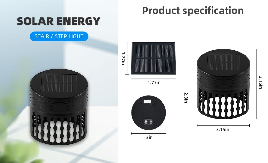 El jardín solar decorativo del efecto luminoso enciende la iluminación del LED para la decoración de la pared de la cerca