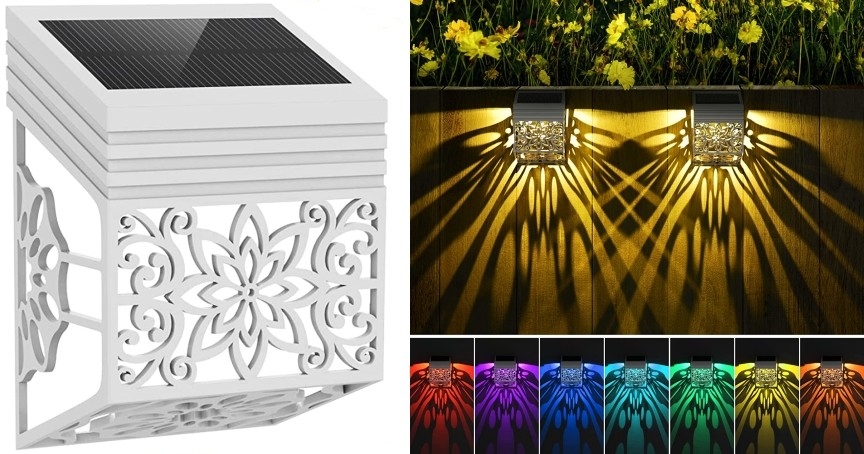 luces accionadas solares del paisaje para la lámpara de la decoración de la luz LED del jardín de la pared de la cerca