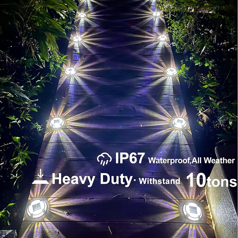 7.1 X 5.3 X 4.3 pulgadas Instalación de tornillo de luz solar en el muelle 2 años de garantía