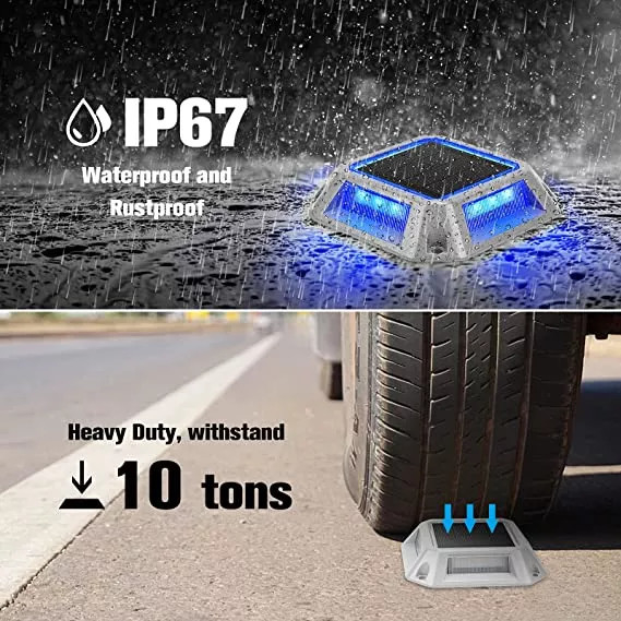 Luz accionada solar brillante 1.2V Marine Deck Driveway al aire libre 1200MAH del muelle del cuadrado