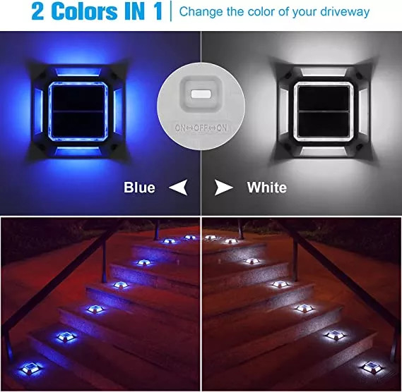 Luz accionada solar brillante 1.2V Marine Deck Driveway al aire libre 1200MAH del muelle del cuadrado