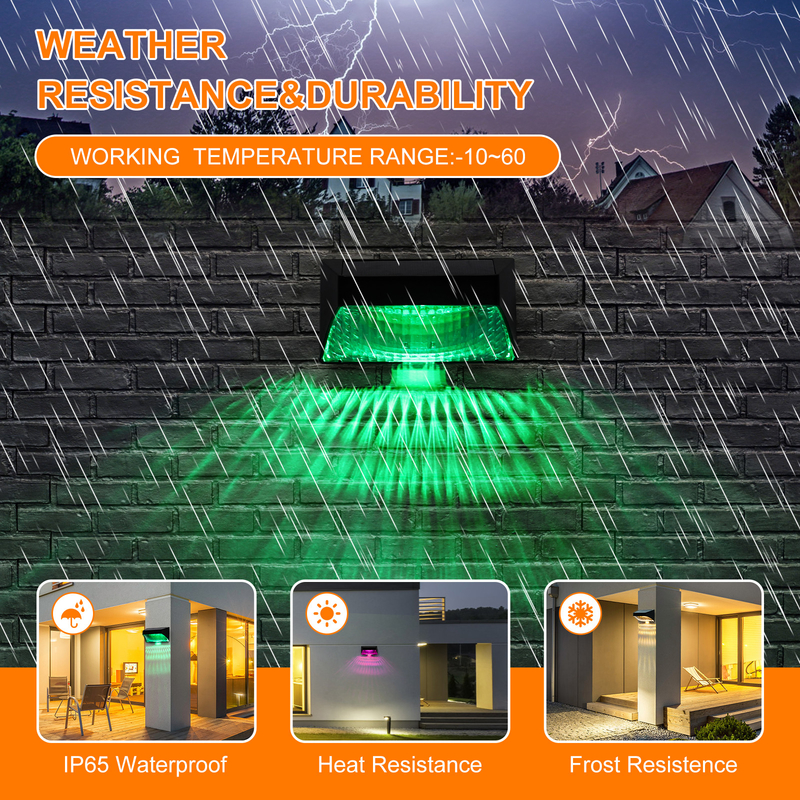 cerca decorativa LED 123 * 60 * 65m m del paisaje de la pared del RGB de la luz solar al aire libre del jardín 3.7V
