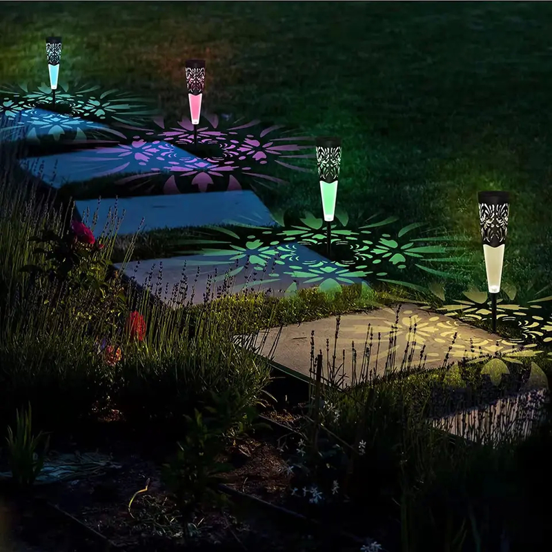 Lámparas solares LED de escalera de camino constante encendida / apagada Iluminación exterior moderna ecológica