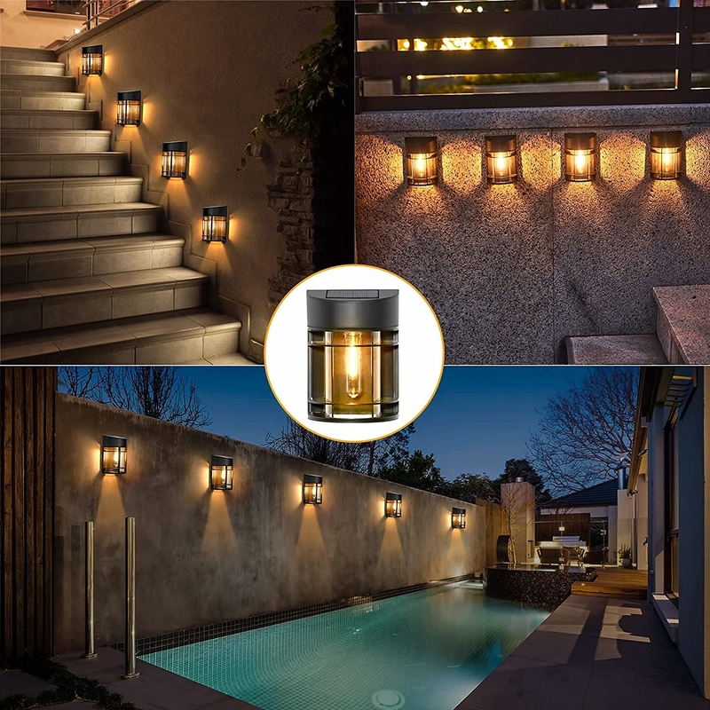 IP65 resistente al agua para exteriores Energía solar Iluminación de jardín LED Lámpara de pared solar