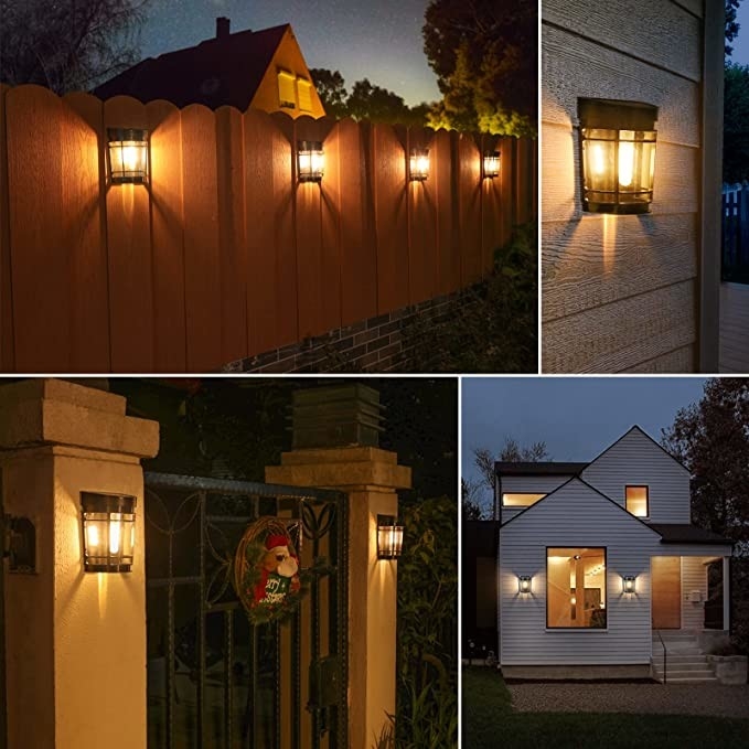 IP65 resistente al agua para exteriores Energía solar Iluminación de jardín LED Lámpara de pared solar
