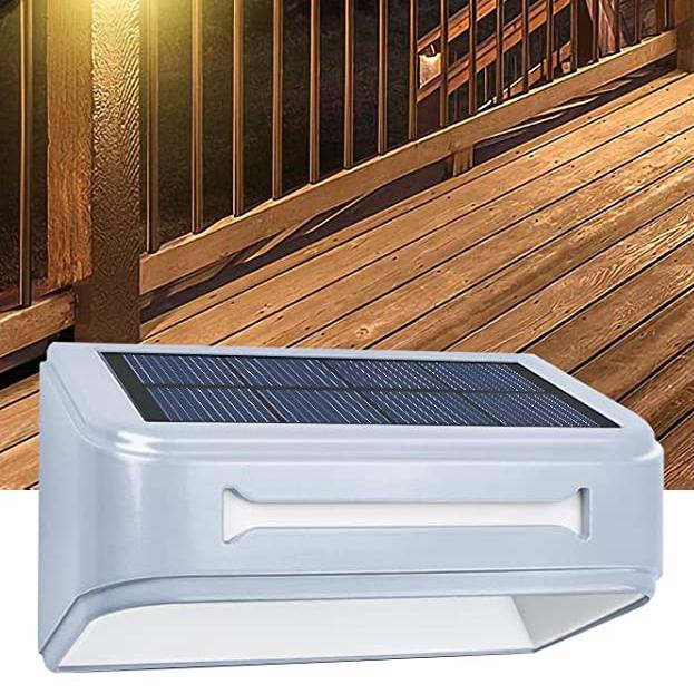 7 colores luz solar de jardín exterior aluminio lámpara de atmósfera resistente al agua cerca de luz de pared montada