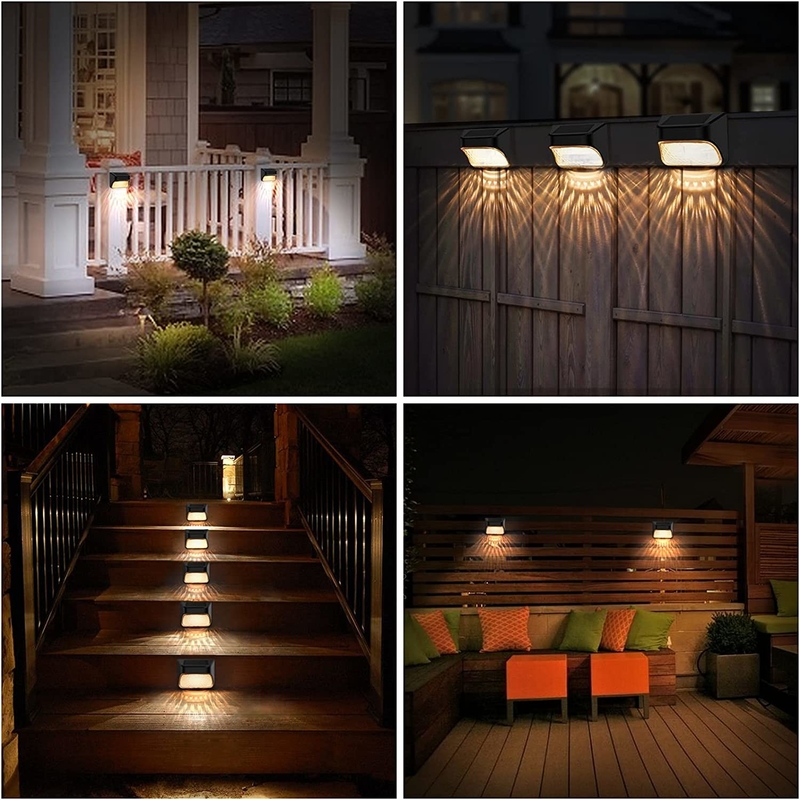 Fuera IP67 impermeable jardín terraza de decoración luz de pared lámpara solar luz de jardín