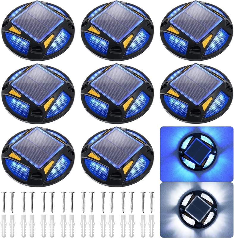 Aluminio Solar Led Dock Lights Led Deck Lamp Para Paso Acera Escalera Jardín Pista de suelo
