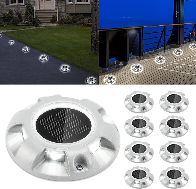 Advertencia al aire libre LED Solar de entrada de las luces del muelle 165g para la acera jardín camino patio lámparas escalonadas solares
