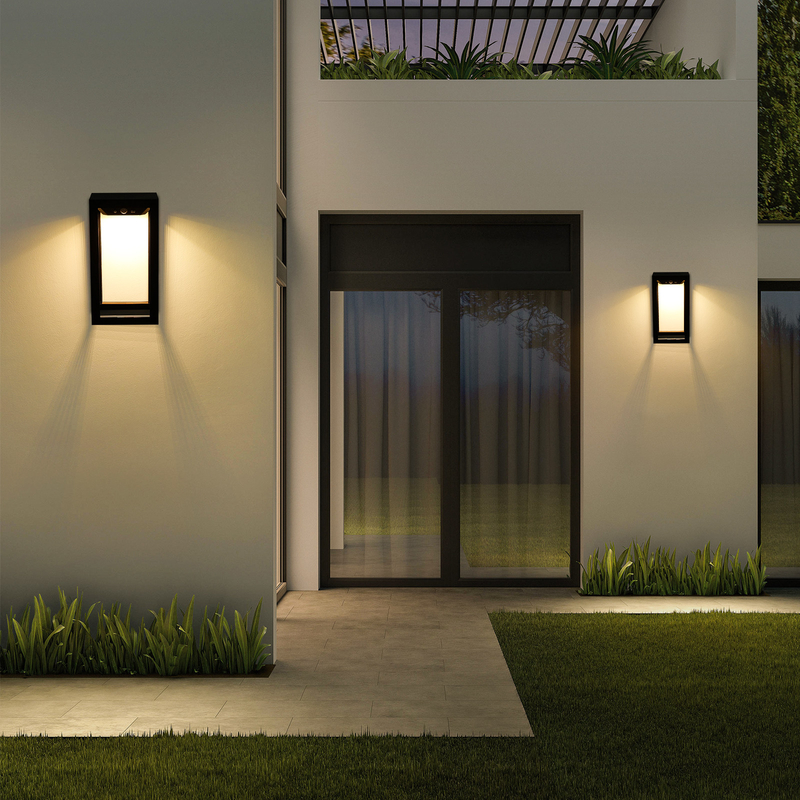 3.7V/2200MA Batería Energía solar Luz de paisaje LED para pasillo de jardín y puerta exterior