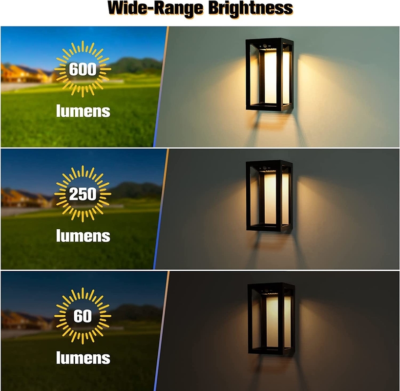 3.7V/2200MA Batería Energía solar Luz de paisaje LED para pasillo de jardín y puerta exterior