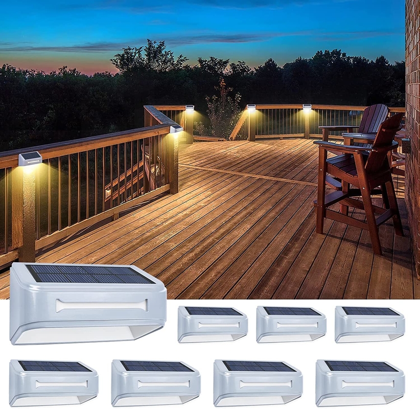 Luz de cercas de jardín LED con energía solar para iluminación exterior impermeable en blanco cálido / blanco frío / azul / RGB 1-3 años de garantía