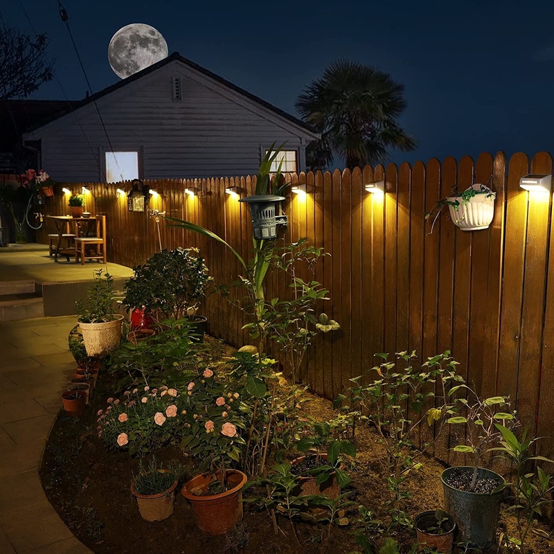 Luz de cercas de jardín LED con energía solar para iluminación exterior impermeable en blanco cálido / blanco frío / azul / RGB 1-3 años de garantía