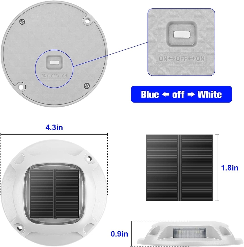 Método de instalación de tornillo Luz solar de muelle con nivel de impermeabilidad IP68 y durabilidad prolongada