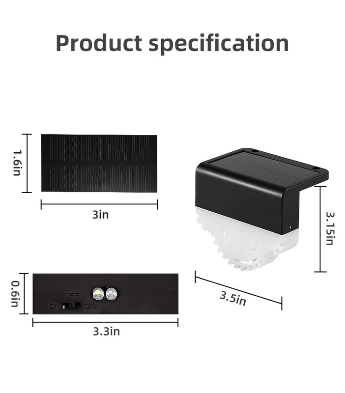 Lámparas de jardín con luz solar ABS PC Lámparas de jardín con luz solar para exteriores Lámparas de cercas solares