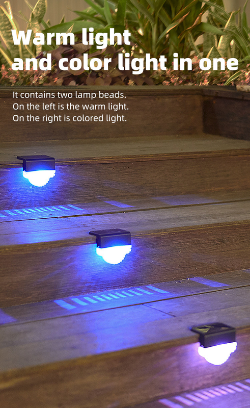 Lámparas de jardín con luz solar ABS PC Lámparas de jardín con luz solar para exteriores Lámparas de cercas solares