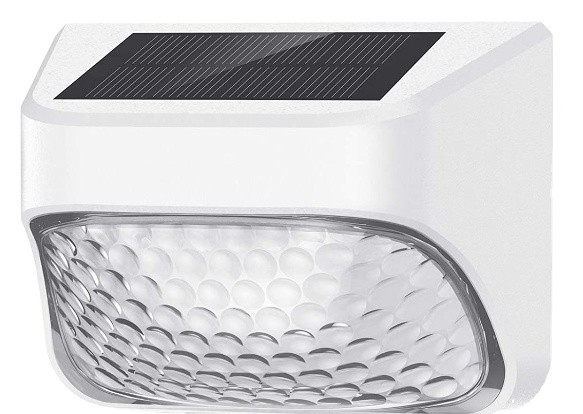 100g de luz de la cerca solar negro ABS PMMA blanco caliente RGB 20Lumens impermeable IP65 4,5 horas de carga