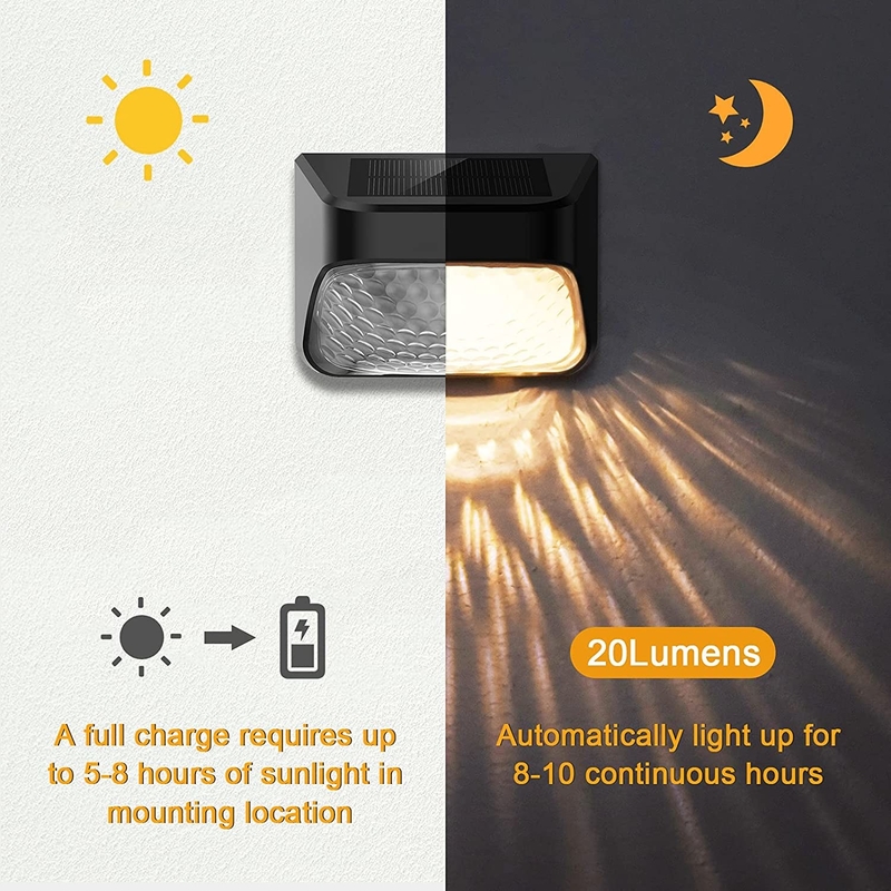 15 horas de trabajo ABS PMMA decoración solar luz caliente blanco RGB batería de silicio monocristalino
