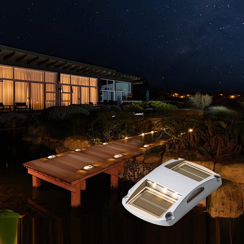 Luz de cubierta solar exterior impermeable Decorativo porche de jardín LED luz de muelle solar