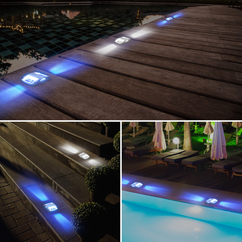 Luz de cubierta solar exterior impermeable Decorativo porche de jardín LED luz de muelle solar
