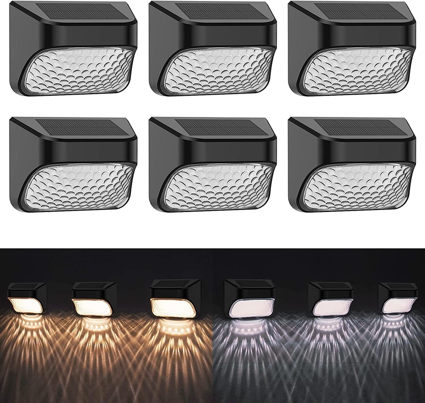Luz de cerco solar LED exterior impermeable luz de pared de patio luz de jardín decorativa