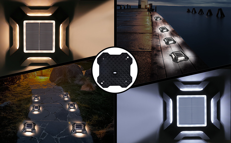 Camino Inoxidable Al aire libre Paseo Energía solar Iluminación de cubierta LED Luz subterránea Para la calle del jardín