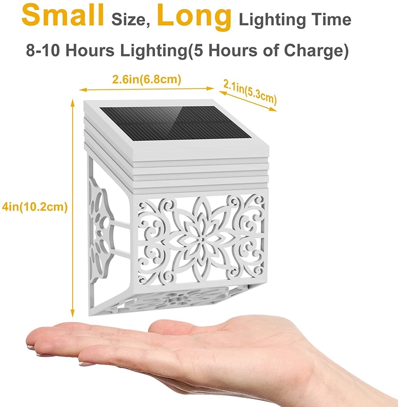 Luz de cercas de patio solar a prueba de agua para exteriores Luz de puertas solares de varios colores