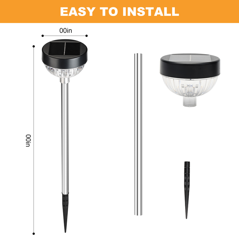 Luzes de jardín LED con energía solar con nivel de impermeabilización IP65 e intensidad de luz de 10LM para senderos al aire libre