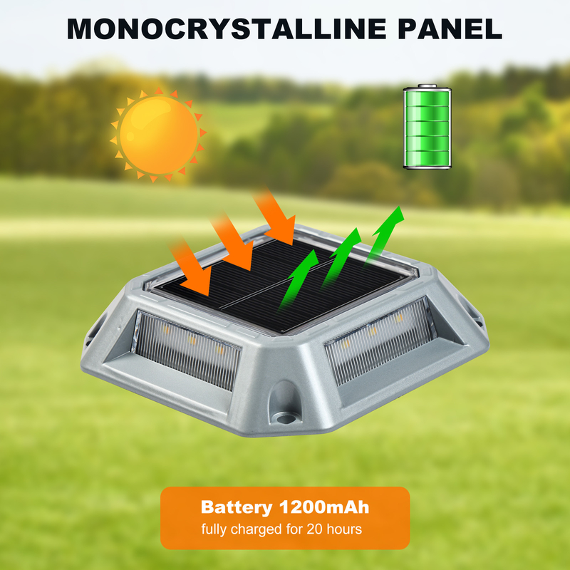 Lámparas de aluminio para muelles solares con instalación de tornillos para caminos luminosos al aire libre