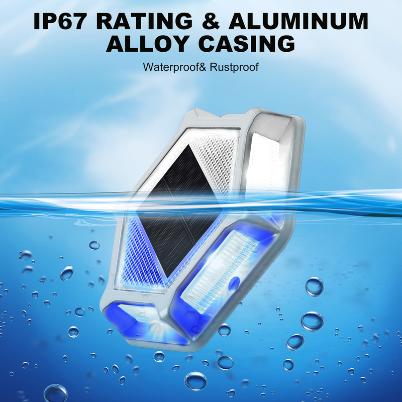 IP68 Aluminio resistente al agua Solar Dock Light Cold White Installación de tornillo con energía solar