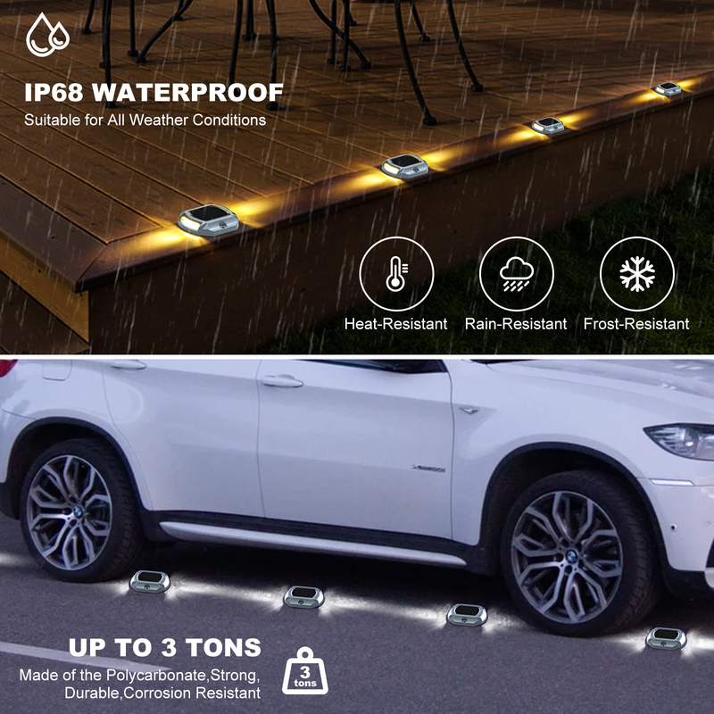 Luz solar de muelle de aluminio IP68 LED resistente al agua para iluminación de muelle - Bule / Brillo blanco frío