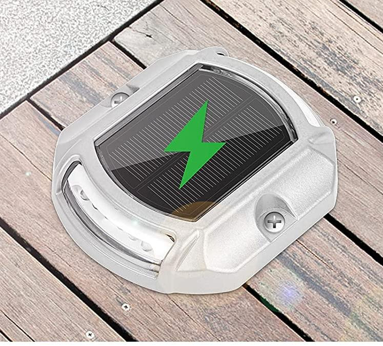 Luz solar de muelle de aluminio IP68 LED resistente al agua para iluminación de muelle - Bule / Brillo blanco frío