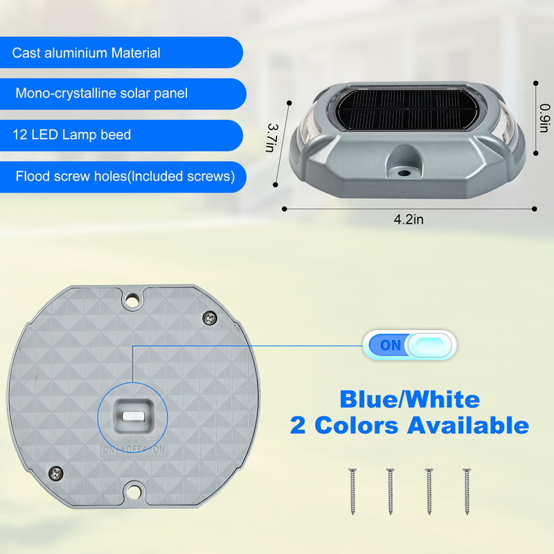 IP68 resistente al agua luz solar LED Kit de venta caliente Mazon con 4 luces 2V Fuente de energía solar 140g Peso
