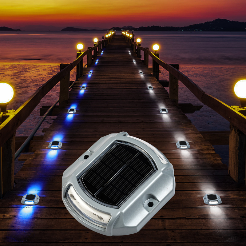 Luz solar LED IP68 a prueba de agua 2V Azul/Blanco frío 20 lumens Brillo Instalación de tornillo