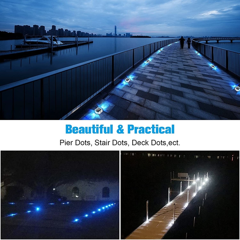 Luz solar de muelle de colores IP68 resistente al agua bombilla LED para una fácil instalación en azul / blanco frío con ancho
