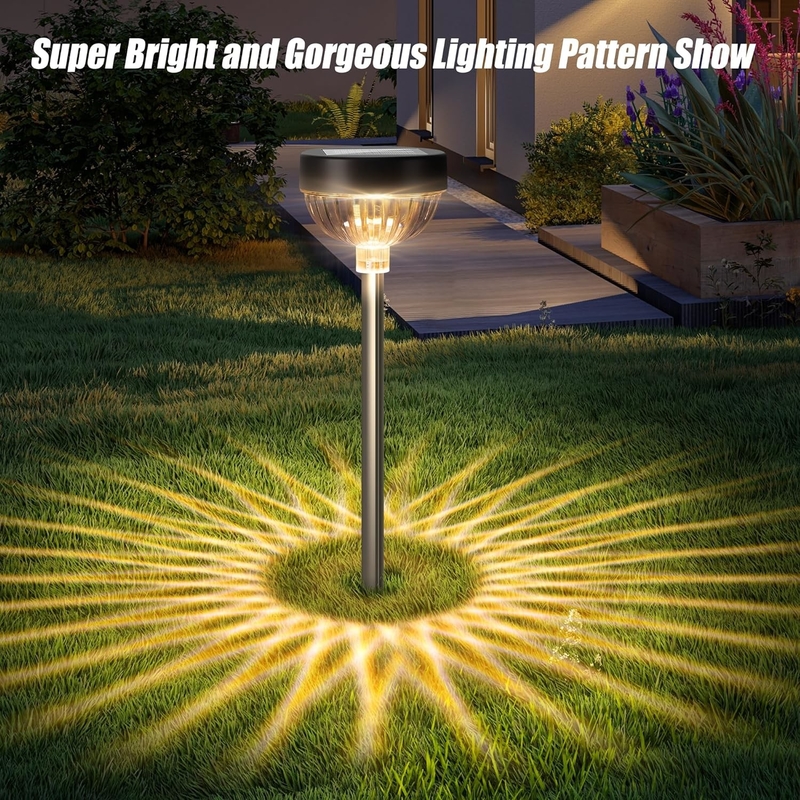 Lámparas de estacas solares de jardín con tiempo de trabajo de 8-10 horas IP65 Iluminación LED exterior impermeable