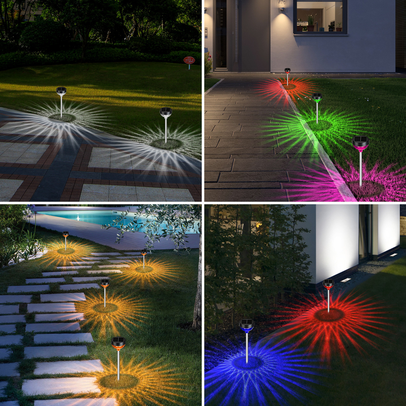Luz de estaca solar IP65 Inodoro para exteriores 8-10 horas de tiempo de trabajo con 2 LEDs Característica de encendido / apagado automático