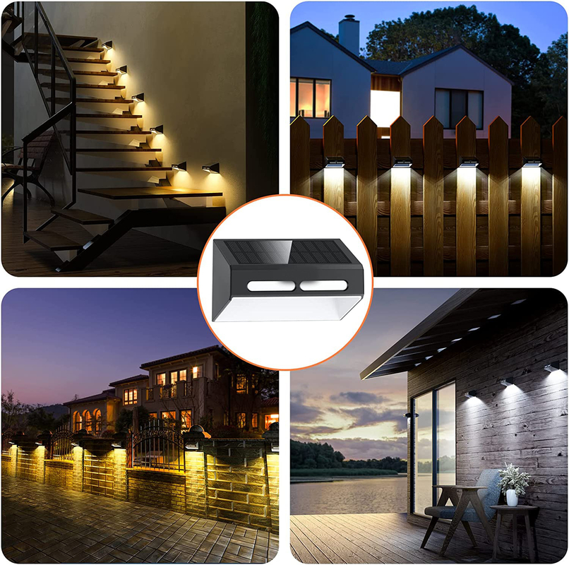 Luz de pared solar LED con ABA PC Shell Modo de respiración RGB para iluminación exterior