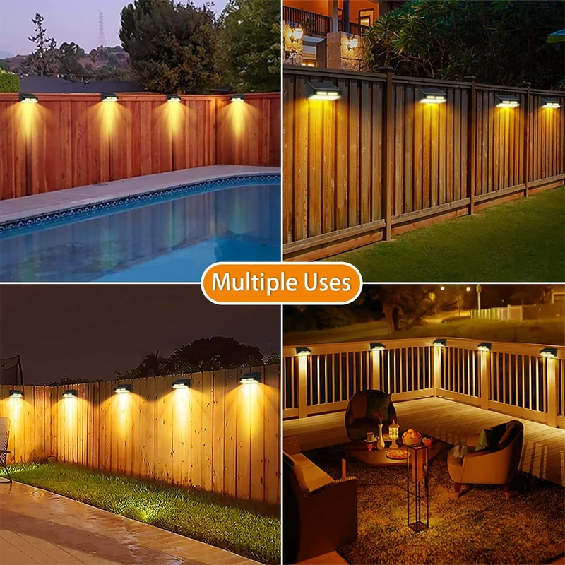 ABS cuerpo LED pared luz con luz RGB blanco cálido IP65 resistente al agua 4 Pcs LED