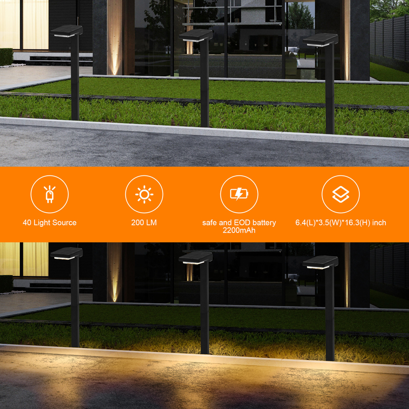 IP65 luz solar exterior de estaca con 15 horas de tiempo de trabajo