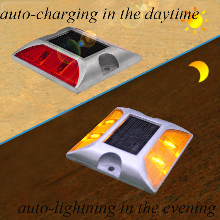 Lámpara reflectiva de luz solar LED parpadeante, marcador de la carretera, luz de parpadeo, parpadeo de la carretera