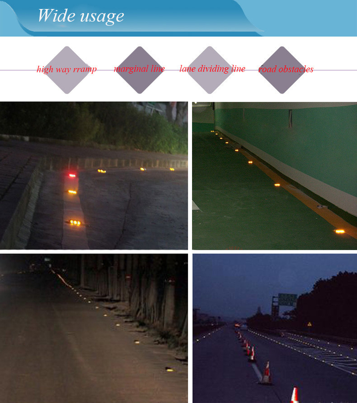 Rodillos de carretera solares 2V LED IP68 impermeable aleación de aluminio PC reflectante amarillo rojo blanco azul verde