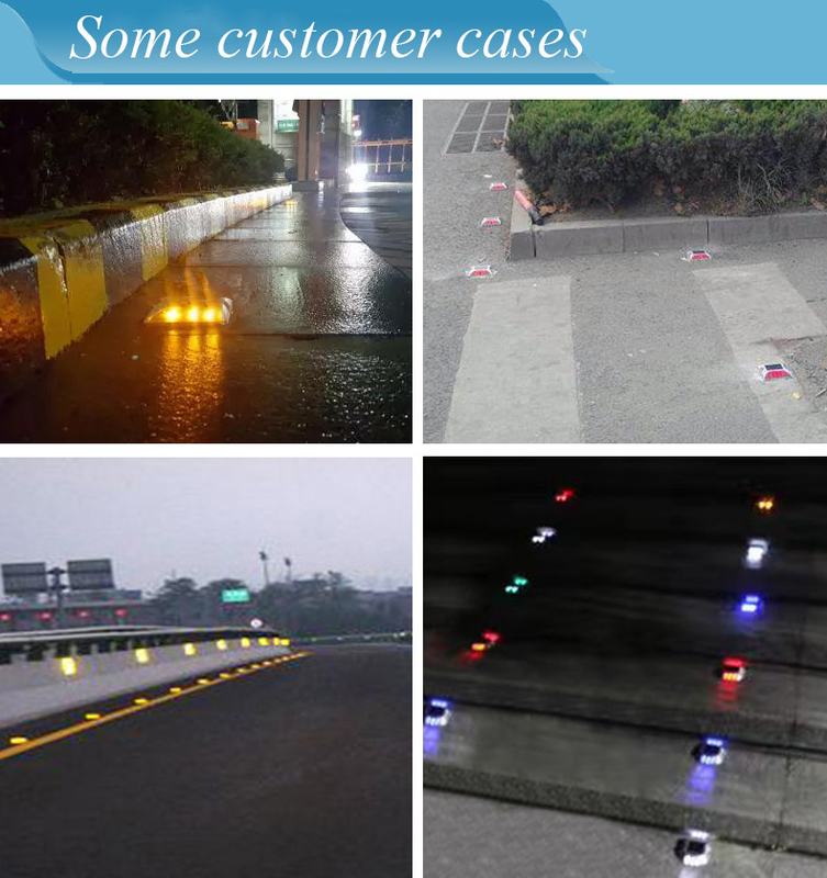 Rodillos de carretera solares 2V LED IP68 impermeable aleación de aluminio PC reflectante amarillo rojo blanco azul verde
