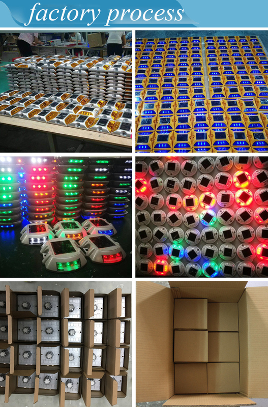 Rodillos de carretera solares 2V LED IP68 impermeable aleación de aluminio PC reflectante amarillo rojo blanco azul verde