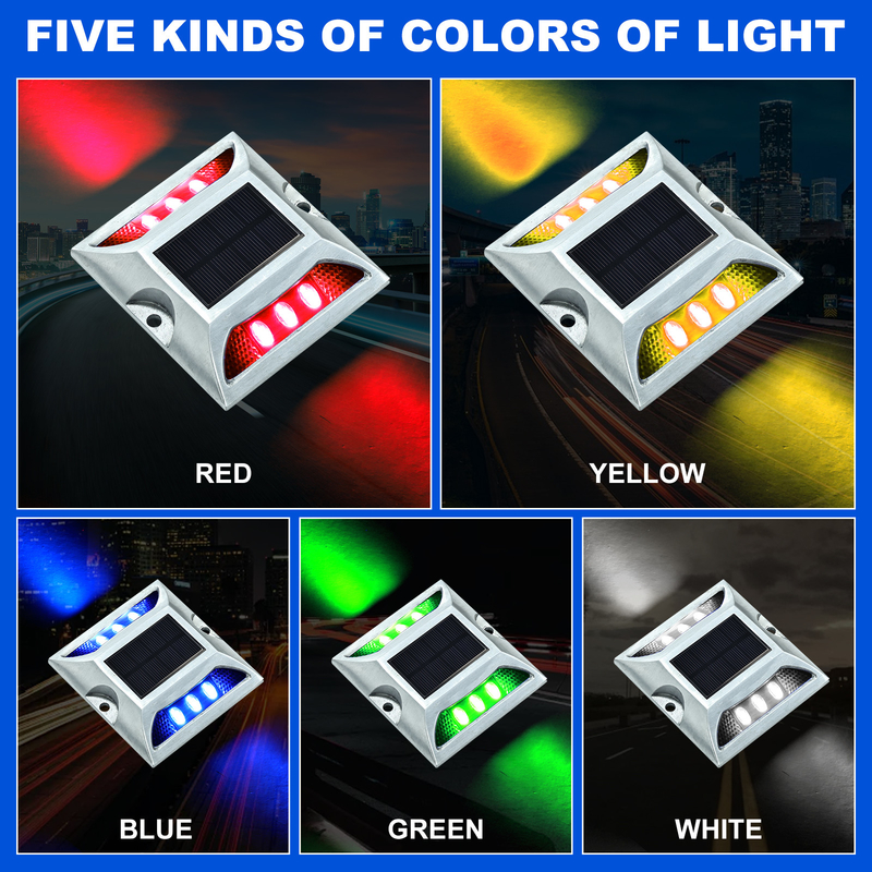 Marcadores solares LED compactos para carreteras/carreteras/carreteras con PC de aleación de aluminio
