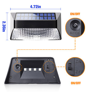 20 horas de tiempo de trabajo Iluminación solar de jardín / Iluminación LED con IP65 ABS PC resistente a la intemperie