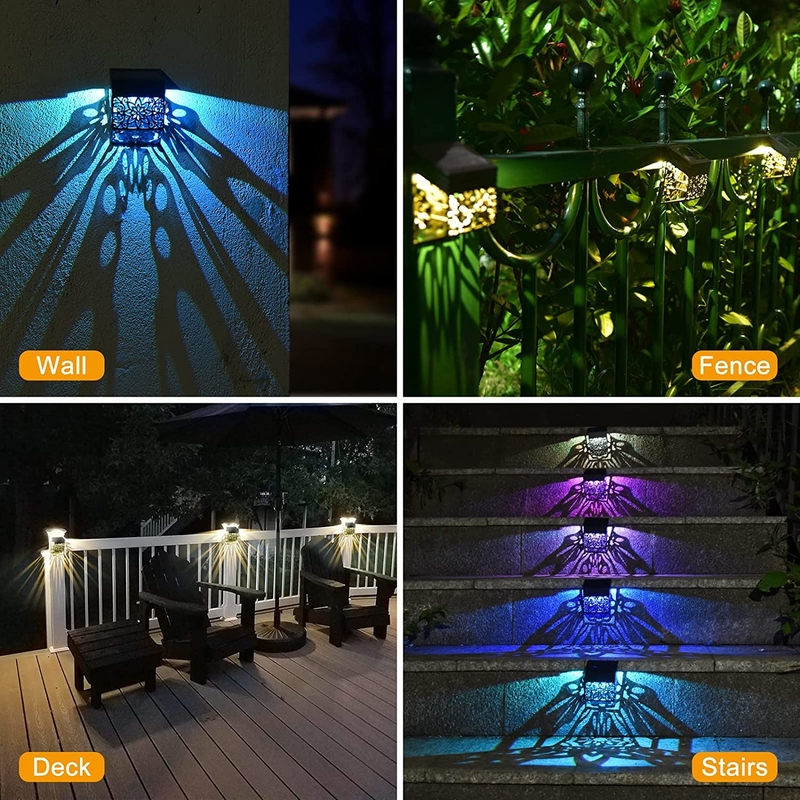 Iluminación solar de jardín LED con panel de silicio monocristalino en blanco caliente/frío/RGB